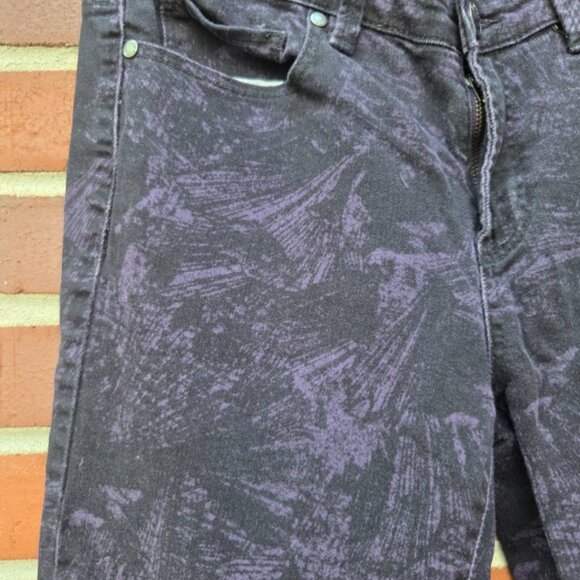 Calvin Klein Ankle Skinny Jeans - Black & Purple - Size 30/10 - Picture 6 of 6